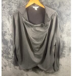 NWT Athleta Purana Wrap Sweatshirt Women’s S/P Charcoal Gray